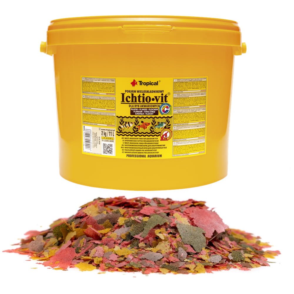 Tropical Ichtio-Vit Krmivo Krmná Směs Základní krmivo pro ryby Kbelík 11 L 2 kg