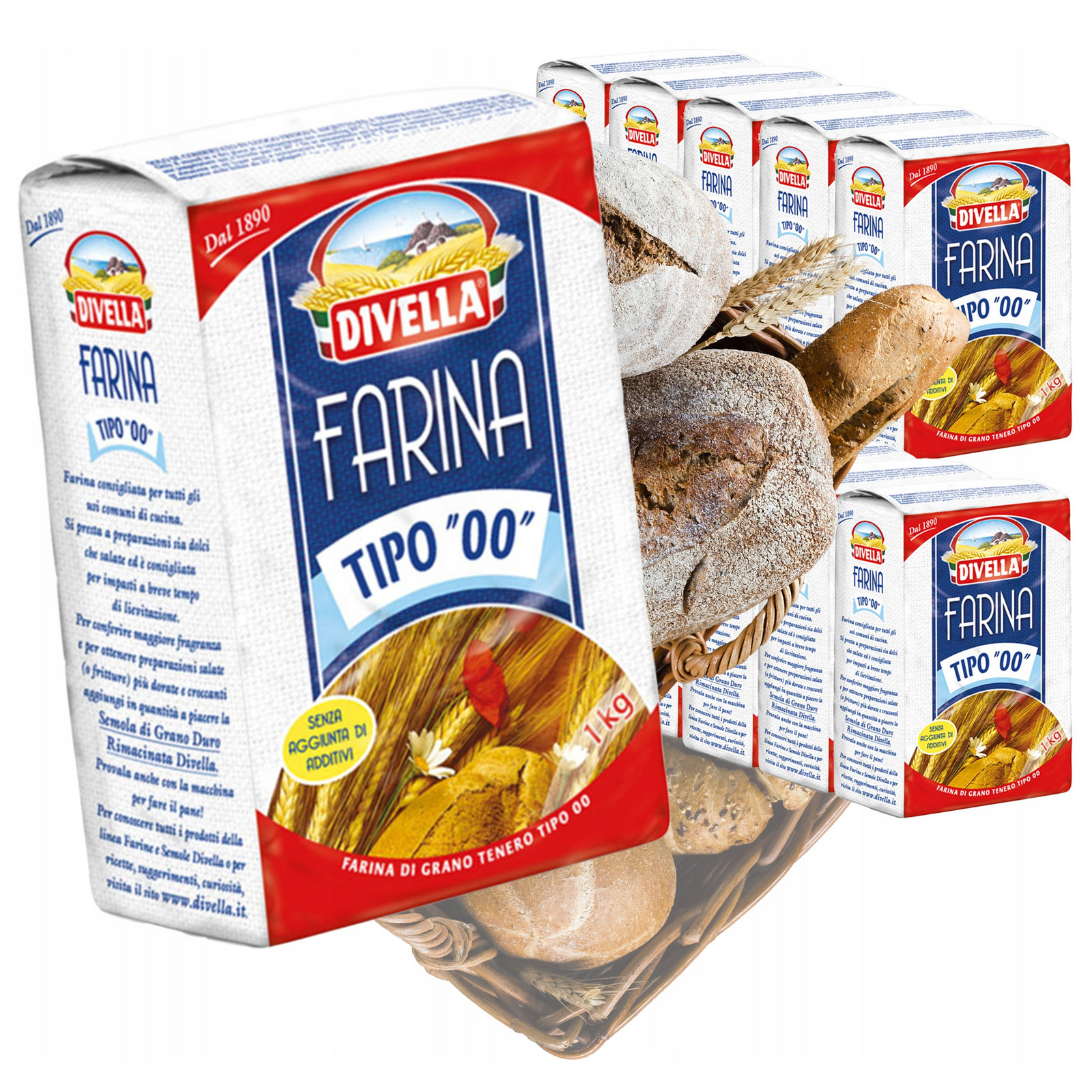 Pšeničná mouka Farina 00 10kg Divella 1kg x10