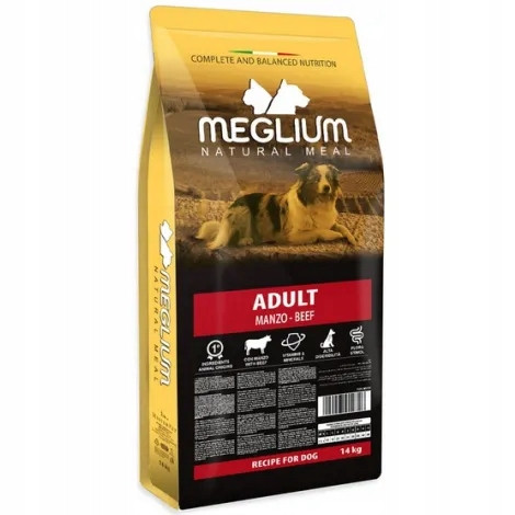 Krmivo pro psy Meglium Dog Adult s hovězím masem 14 kg