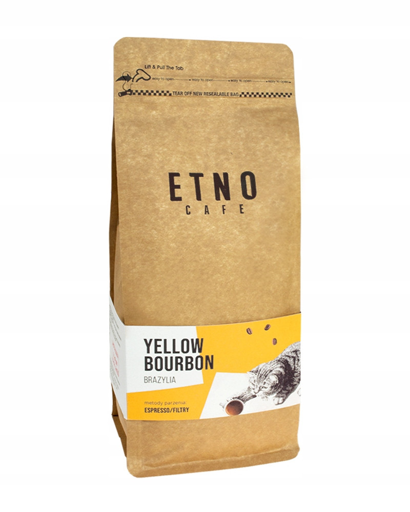 Káva zrnková Etno Cafe Yellow Bourbon 1kg Dárek videokniha s recepty
