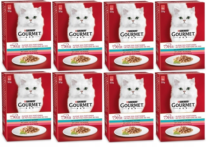 Purina Gourmet mon petit mokré krmivo pro kočky mix rybích příchutí 48x50 g
