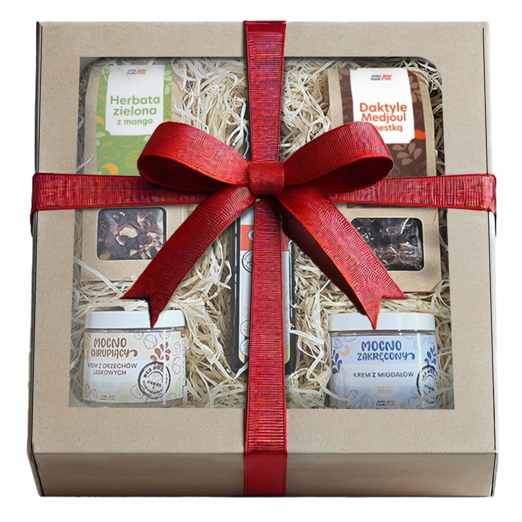 Dárková Sada Dárkové Balení Čaje Datle Arašídový krém Koš Box Kol-Pol