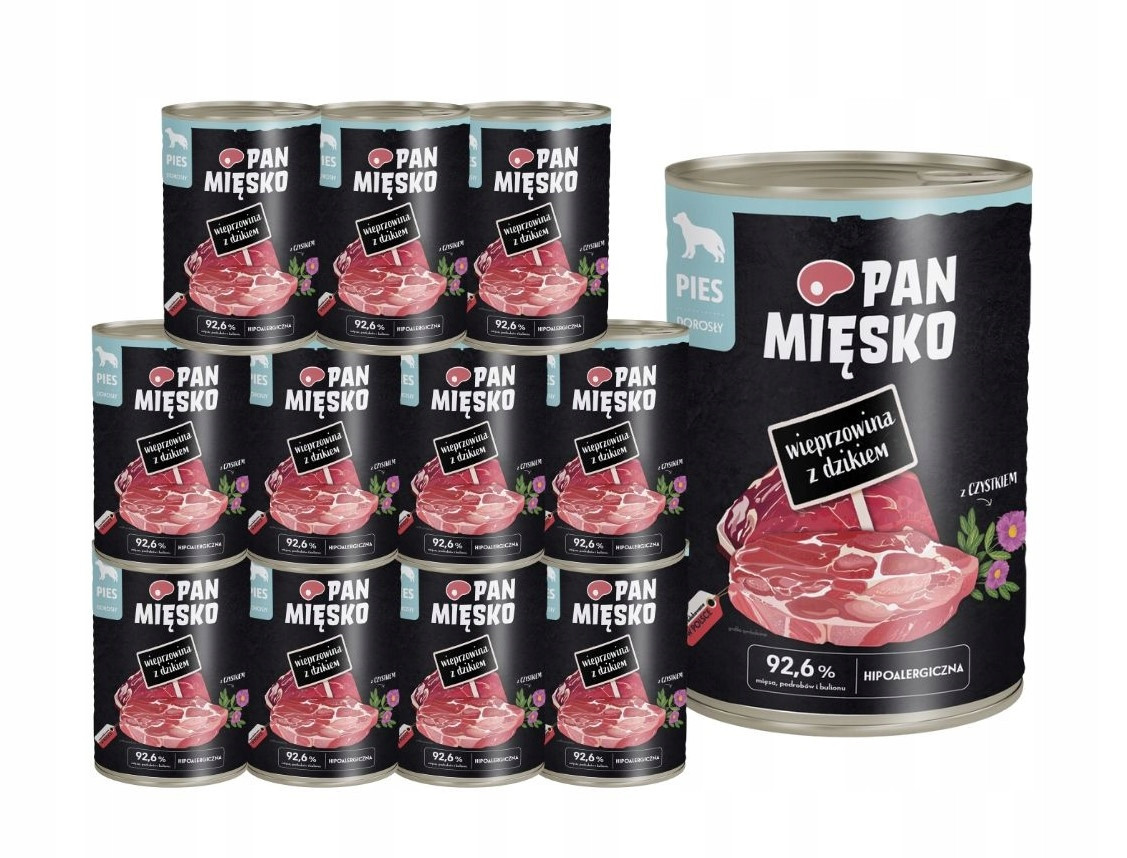 Pan Mięsko Krmivo mokré pro dospělého psa MIX Chutí 24x400g