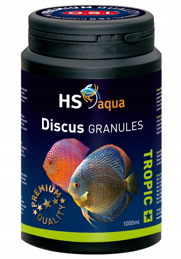 Hs Osi Discus Granules 1000 ml/450 g Krmivo Diskovce