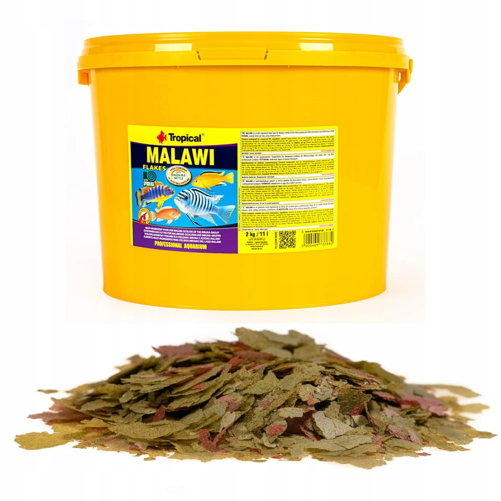 Tropical Malawi Krmivo v vločkách pro pejsky Kbelík 11L/2kg Akvárium