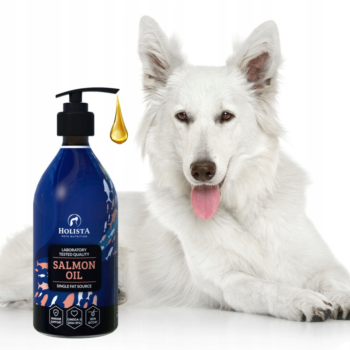 Lososový olej pro psa a kočku Holista 500 ml