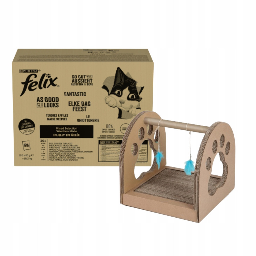 Felix Fantastický Mix Chutí V želé 120 x 85 g Krmivo Vlhké Pro Kočky