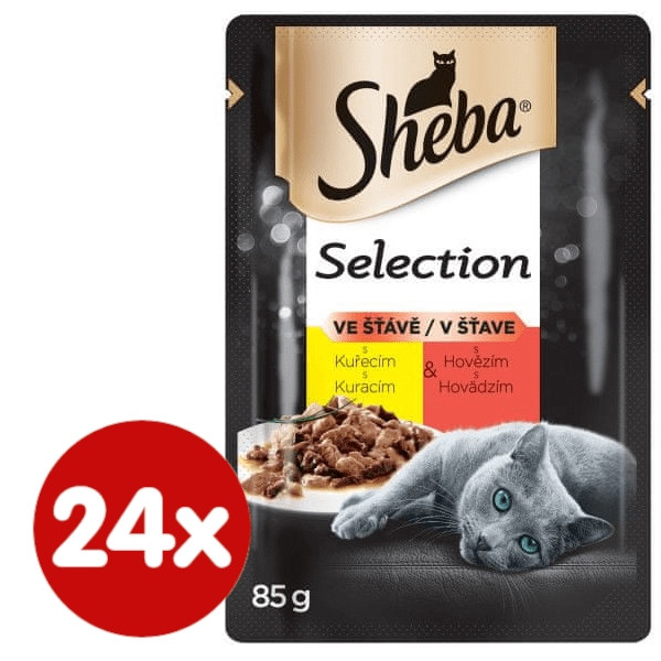 kapsičky pro dospělé kočky s kuřecím a hovězím ve