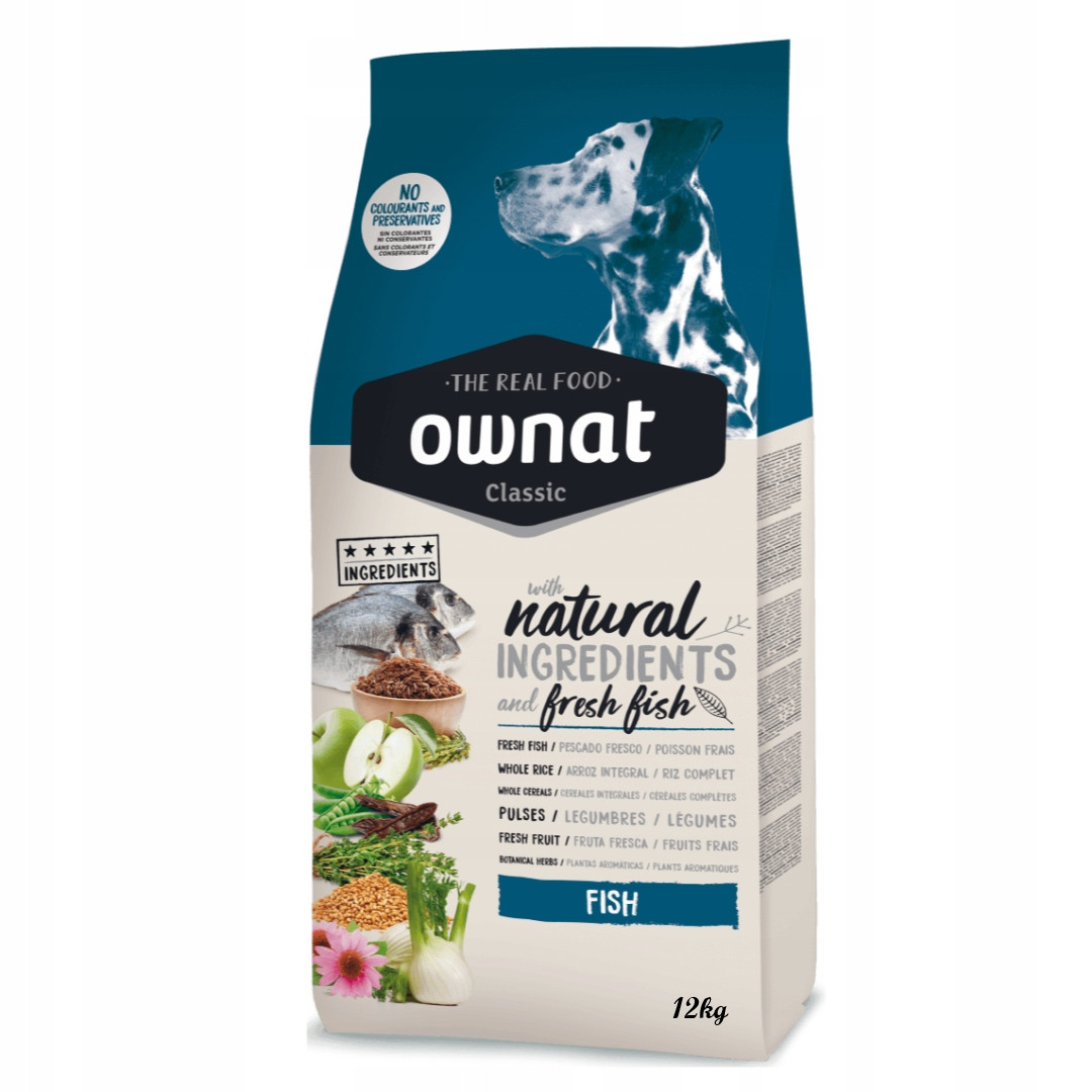 Ownat Fish Classic 12kg Suché Krmivo pro psa bohaté na čerstvou rybu