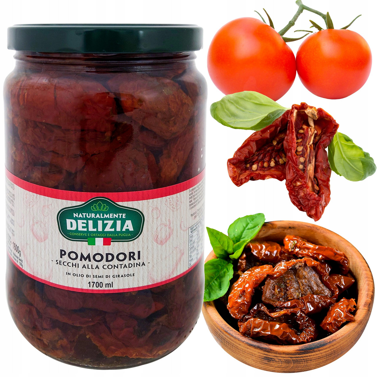 Rajčata sušená Alla Contadina ve slunečnicovém oleji dóza 1700ml Delizia