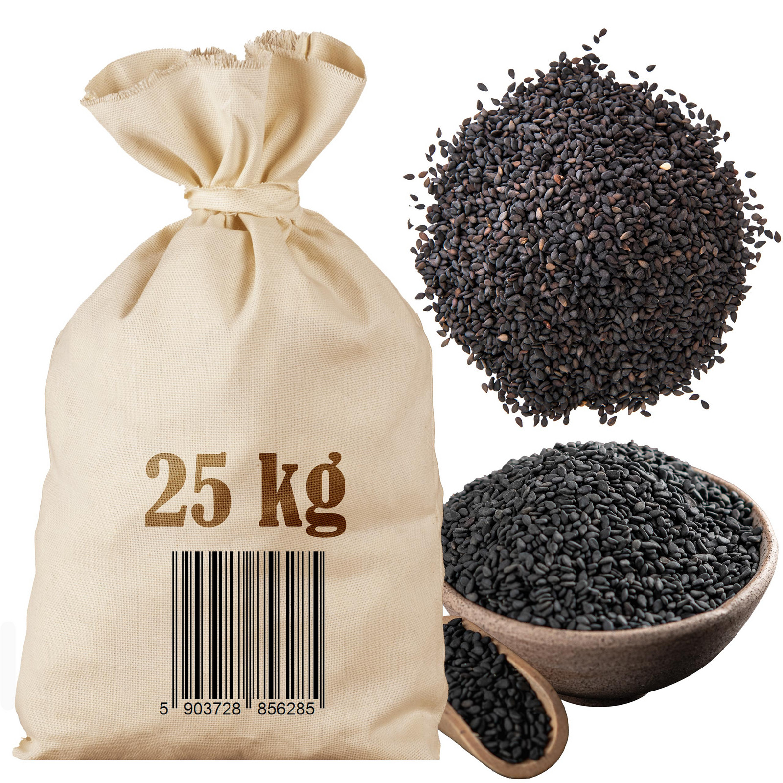 Sezam Černý Loupaný 25KG Sáček