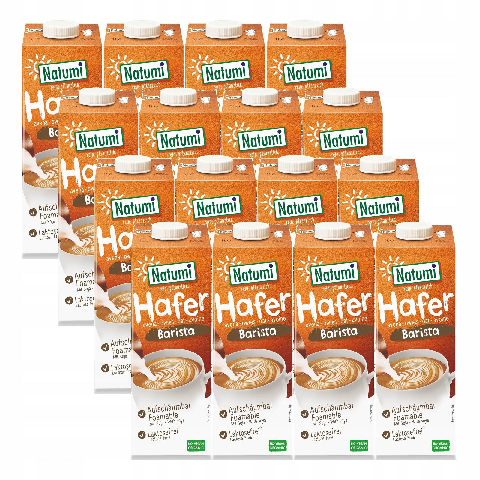 16x Natumi Ovesný Nápoj Sójový Barista Bez přidaných cukrů Bio 1 L