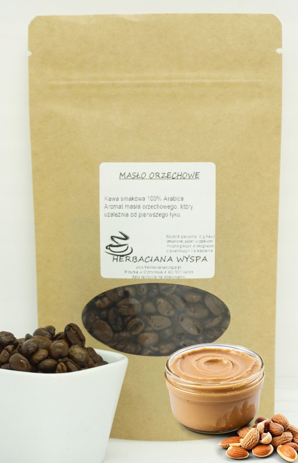 Káva Arašídové Máslo 1 kg zrnková-meleme na přání zákazníka bonus