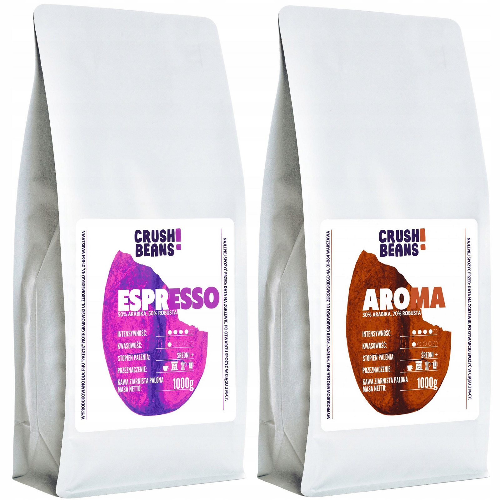 Mletá káva 2kg Espresso+aroma Crush Beans MIX