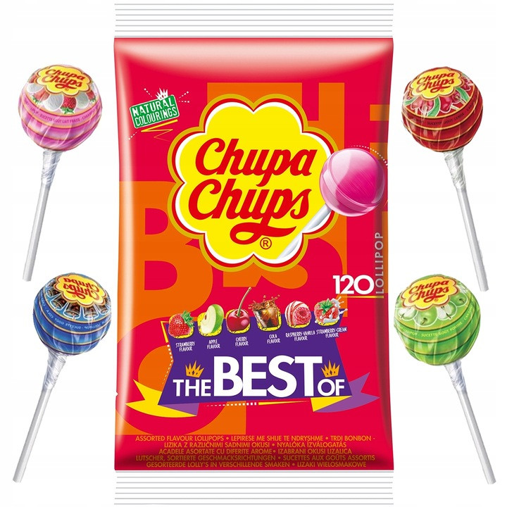 Lízátko Chupa Chups 1440 g Ovocný mix 120ks