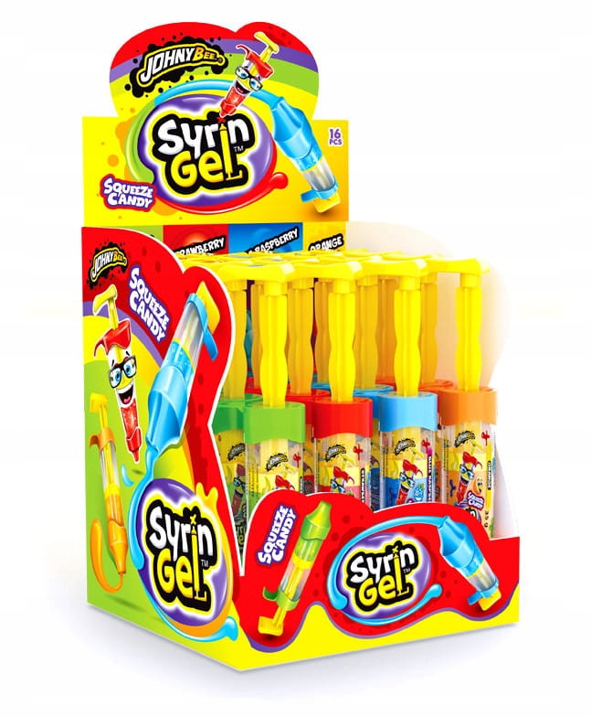 Bonbóny Gel s ovocnou příchutí Johny Bee 16 ks Syrin Gel