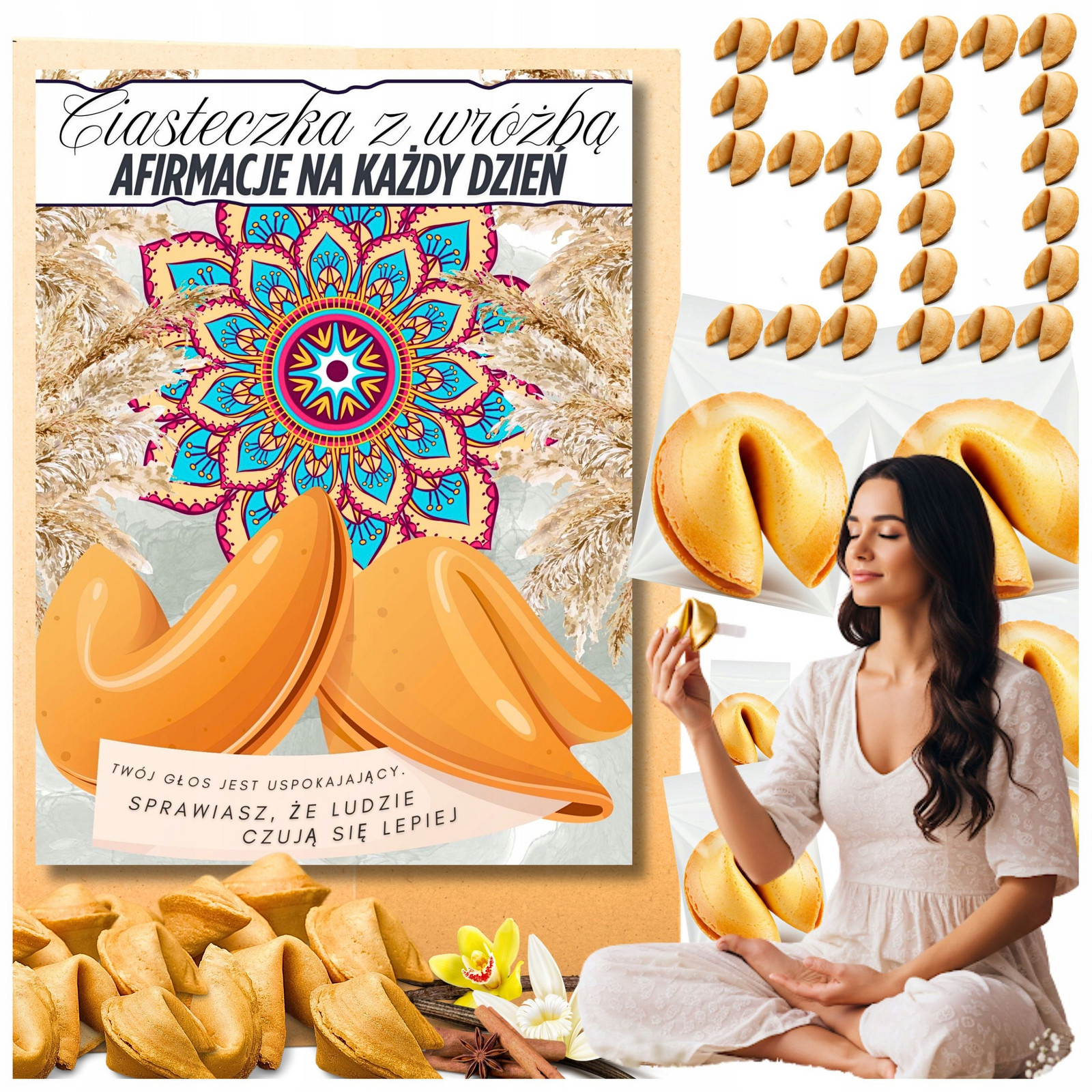 Sušenka s věštbou Afirmace na každý den proroctví Dobrá rada 50 Ks