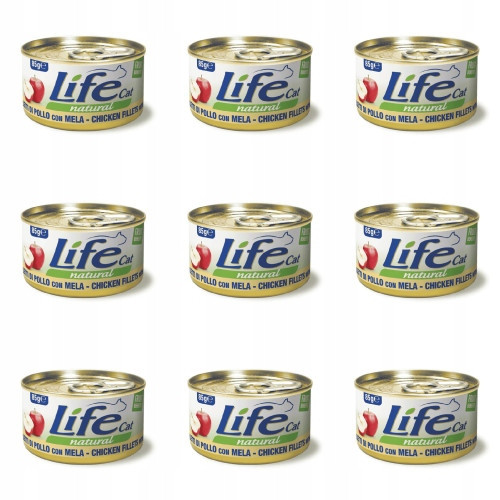 Life Cat Plechovka 85g Kuřecí jablko 9ks