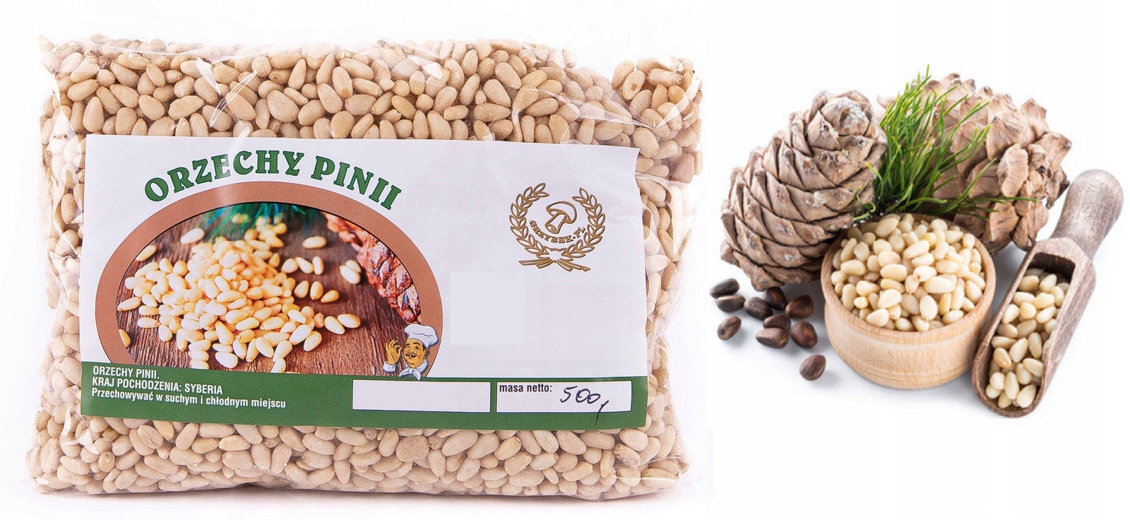 Přírodní Piniové Ořechy 500g ze Sibiře Vysoká kvalita