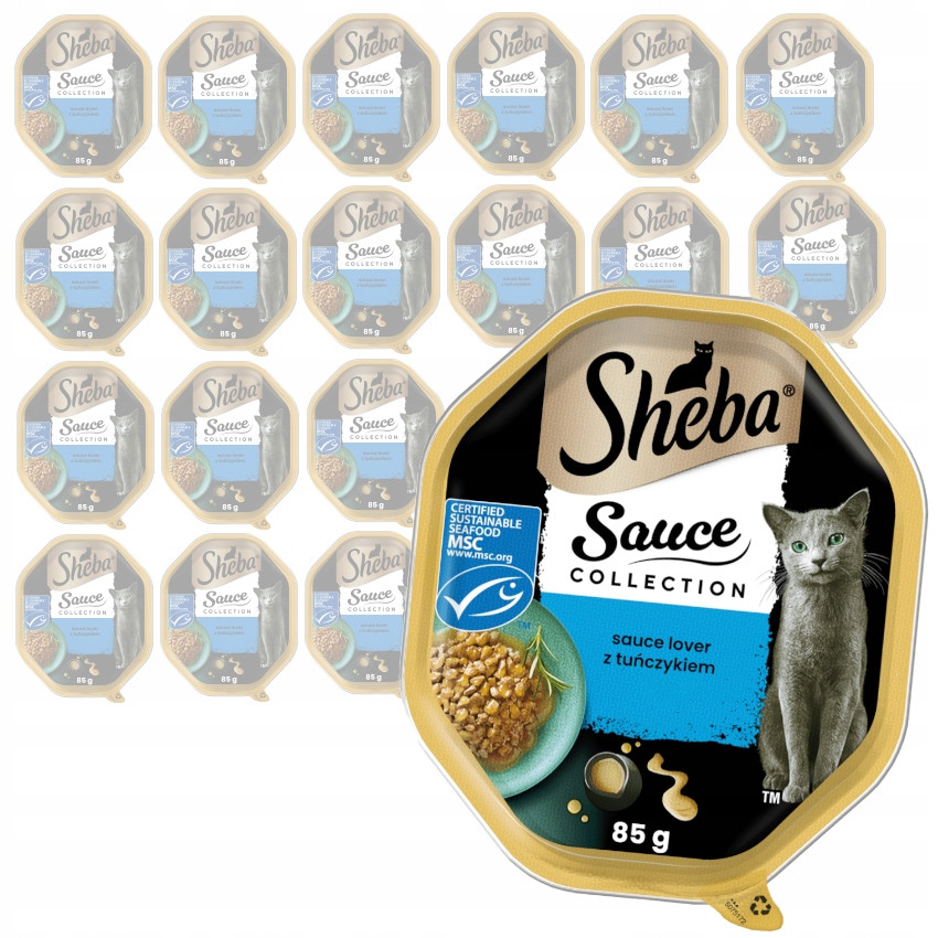 Sheba Sauce Collection Miska 22x85g Mokré Krmivo Pro Kočky Tuňák v omáčce