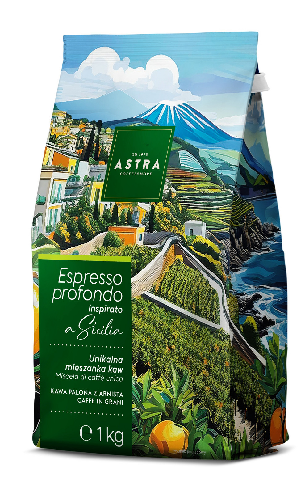 Astra Káva Espresso profondo inspirato a Sicilia 1000 g