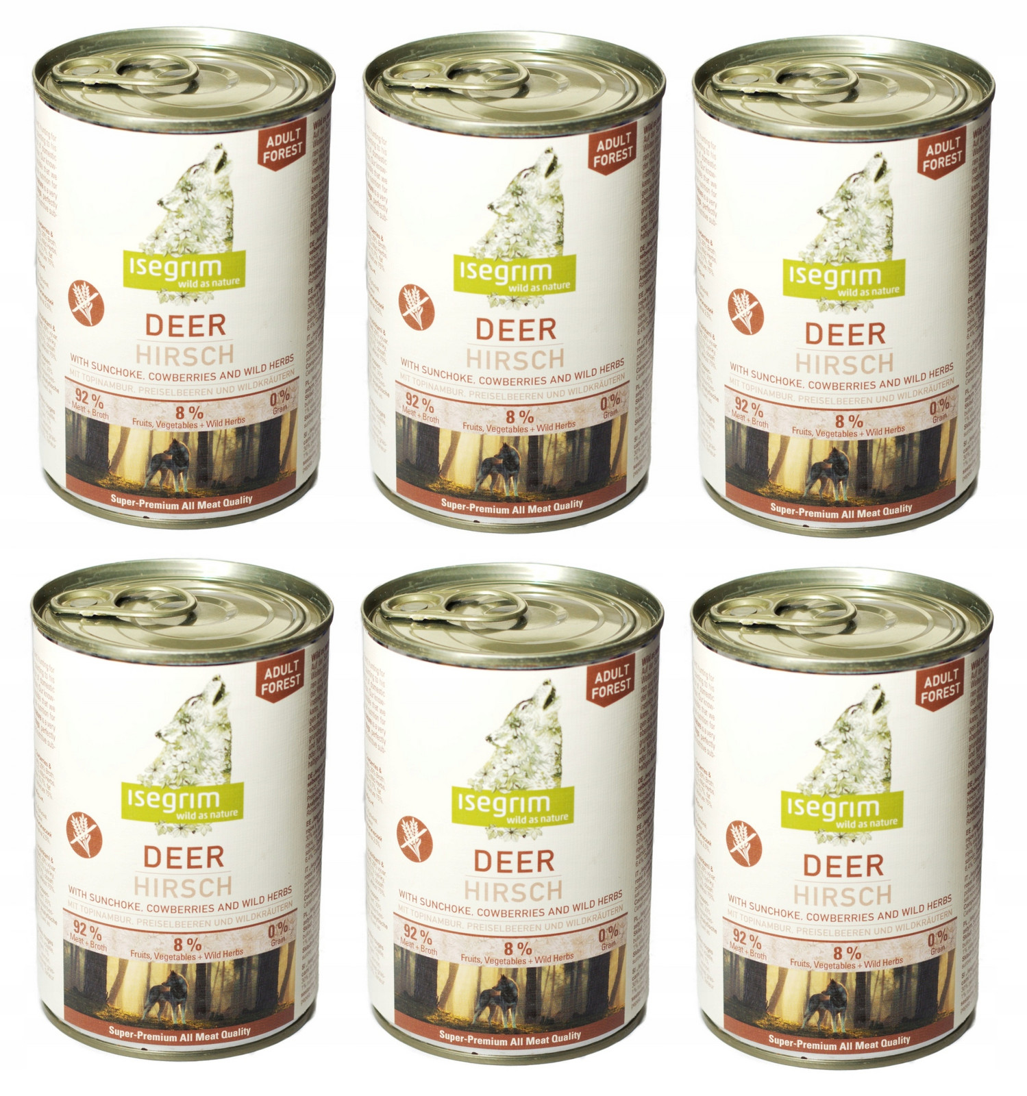 Isegrim Deer 6x400g Jelen krmivo pro psy bez obilovin