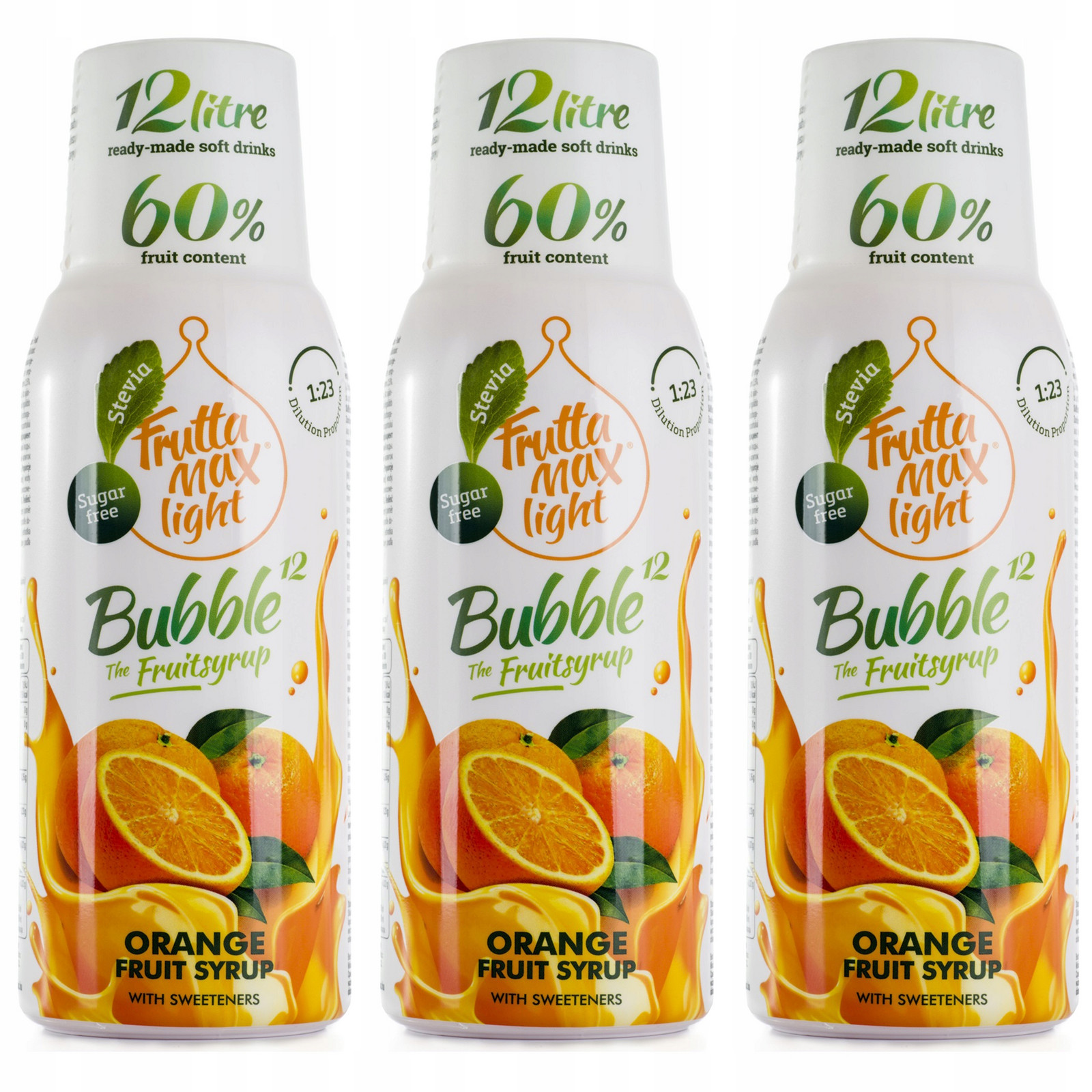 Ovocný sirup Fruttamax 3x pomeranč Bez Cukru.