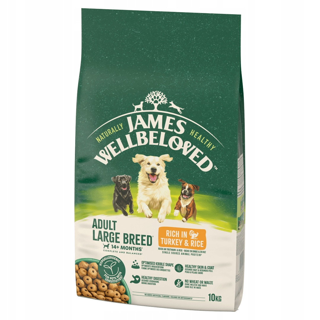 James Wellbeloved Monoproteinové suché Krmivo pro psy Velké plemeno Krůta 10 kg