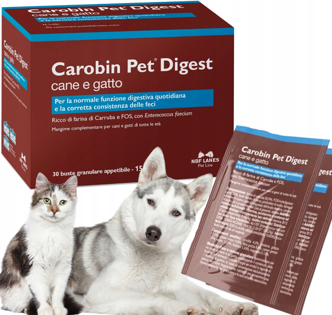Carobin Pet Digest 30 Nbf Lanes Doplněk Pro Psa A Kočku Zlepšuje Trávení