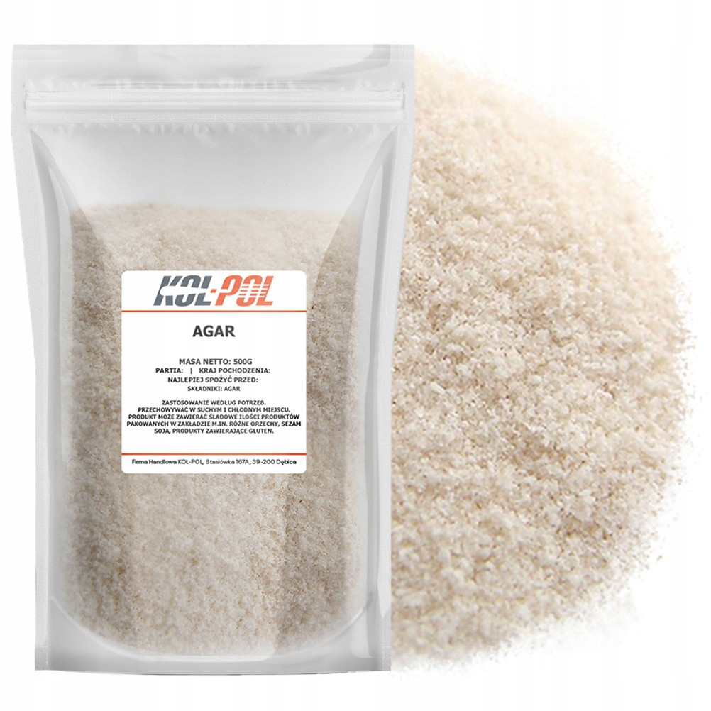 Agar 500g Přírodní želatina zahušťovadlo s řasami Kol-Pol