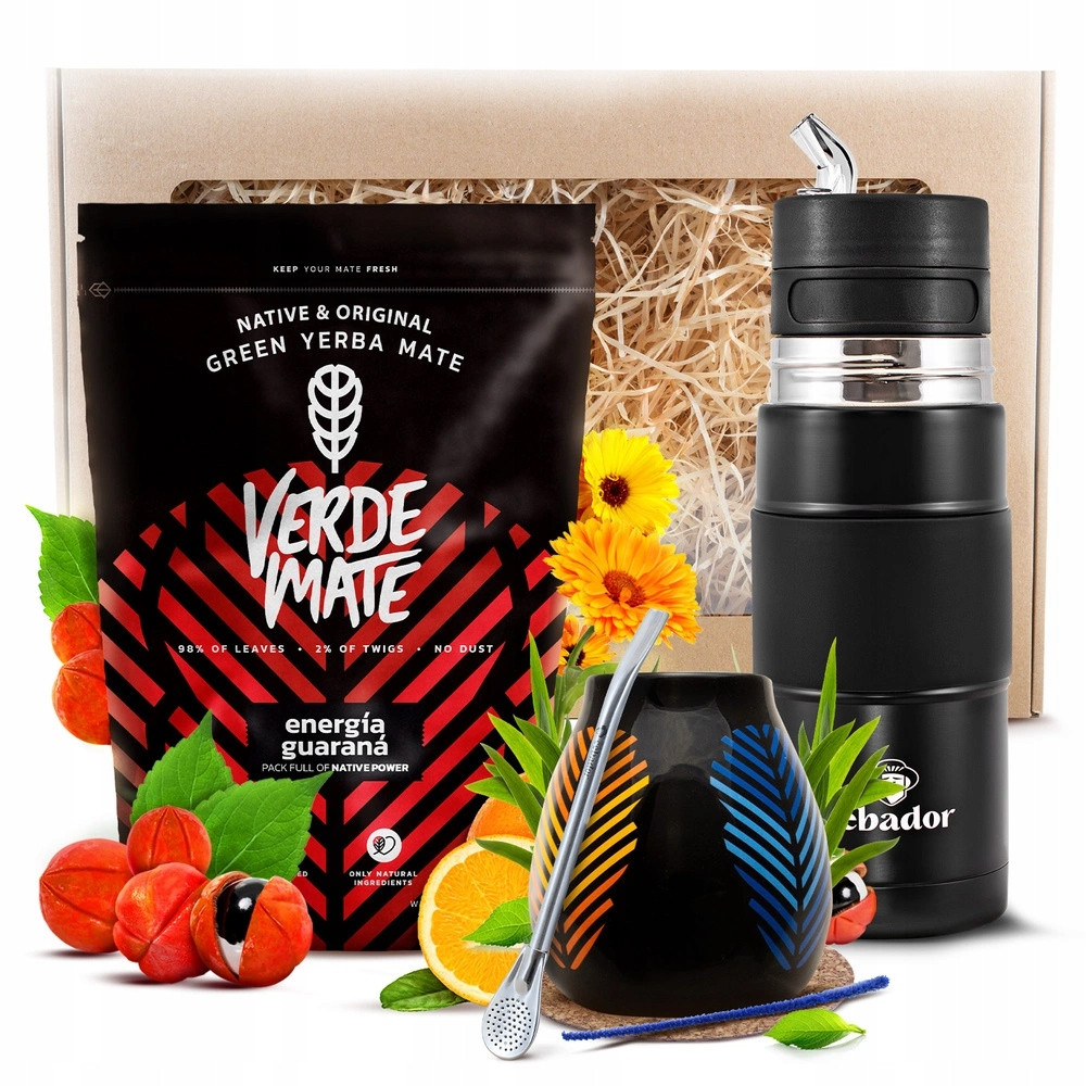 Dárková sada Yerba Verde Mate Energie 400g 0,4kg Yerbomos X All In One