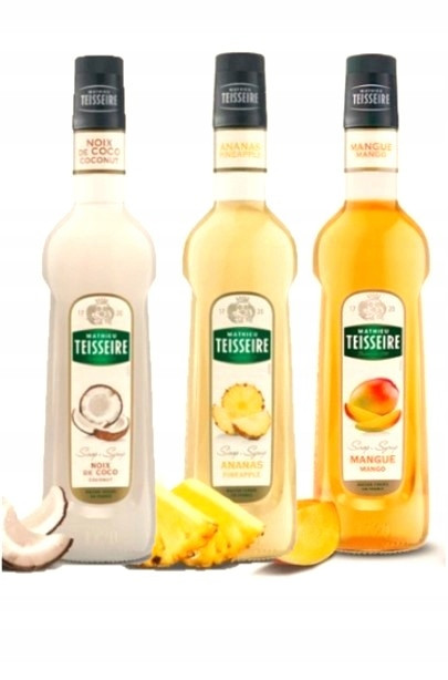 Kávový sirup barmanská sada Kokos Ananas Mango 3x 700ml Teisseire