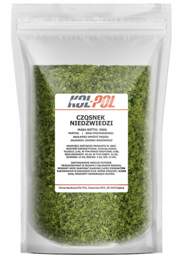 Čosnek Medvědí 500g Sušené přírodní aroma