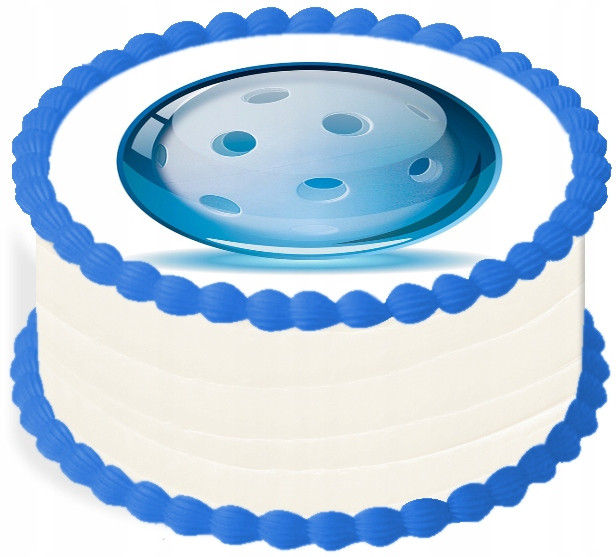 oplatek na dort 20 cm Sport Míč Unihokej Party