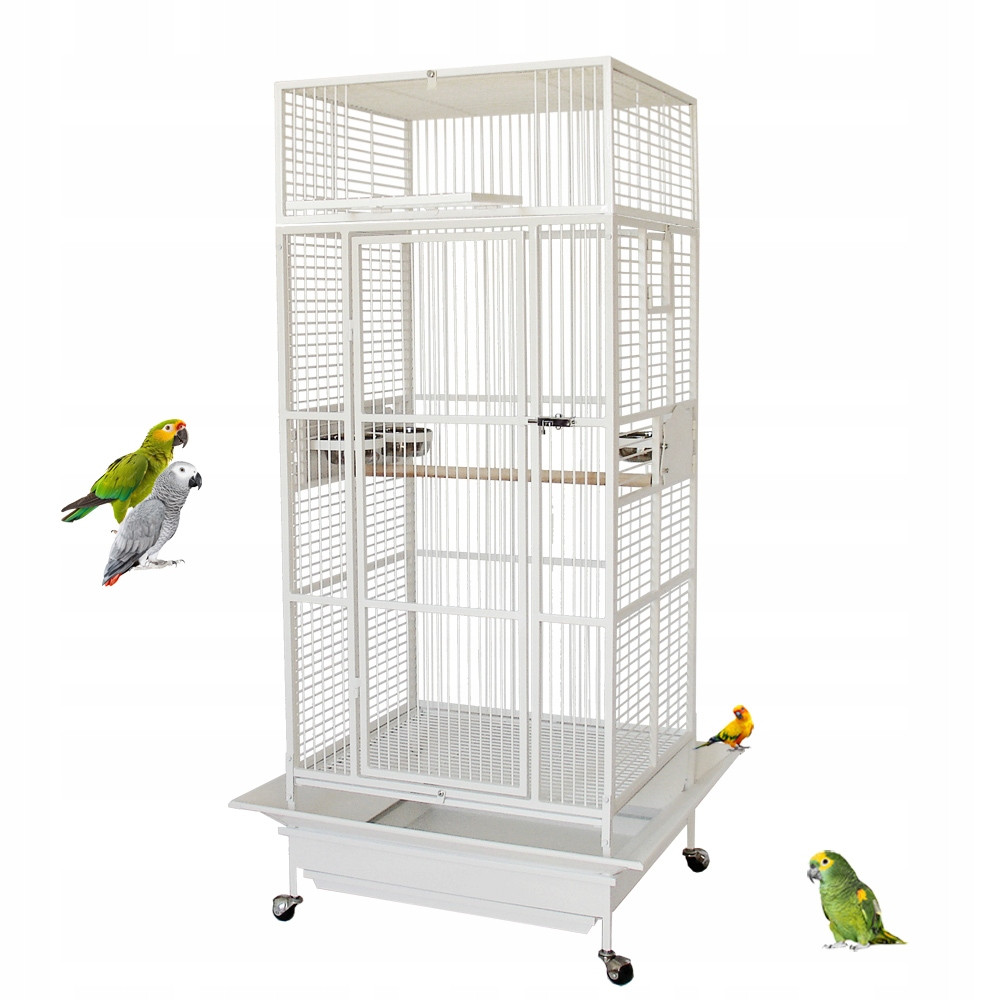 Terra International 205WH Klec voliéra pro papoušky bílá rozměr 89x81x172cm
