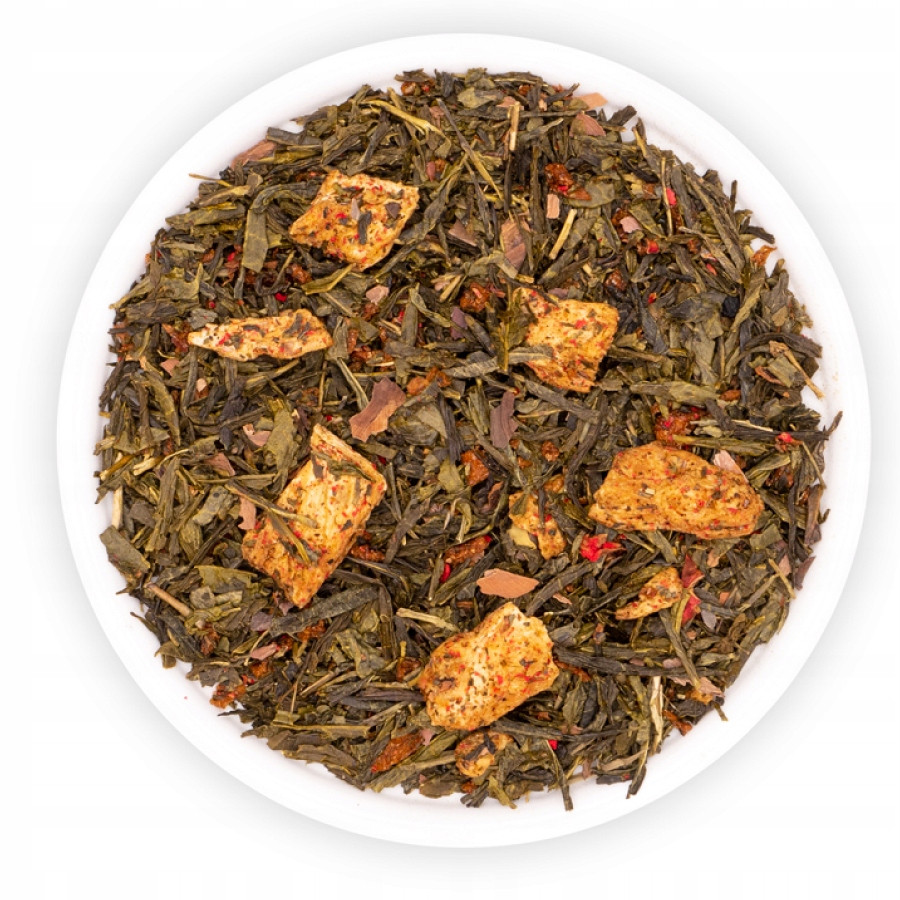 Čaj Zelený Listový Ananas Mango Granátové Jablko Lotos Papilio Teaverso 500G