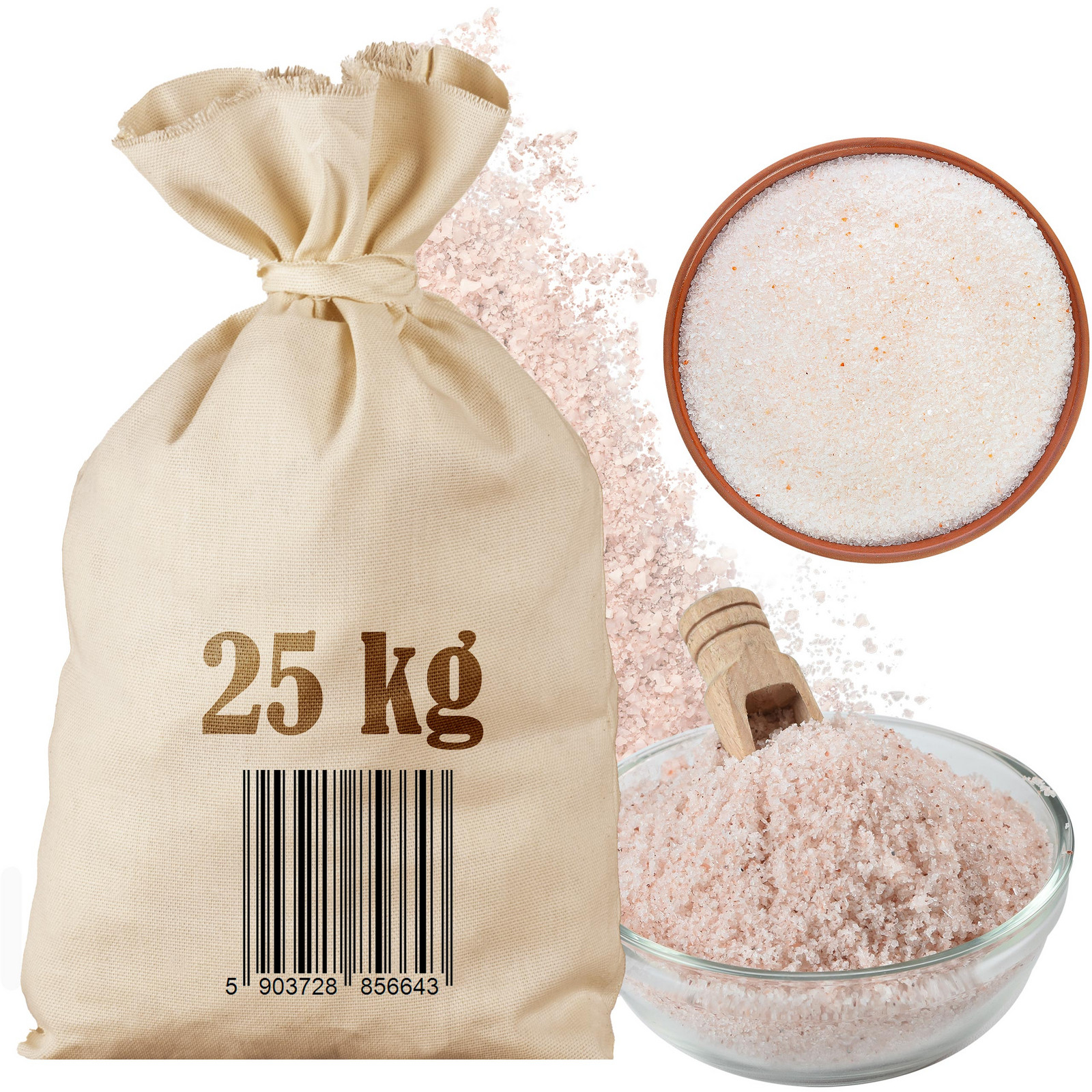 Himalájská Sůl Růžová Drobná 25KG Sáček Velkoobchod