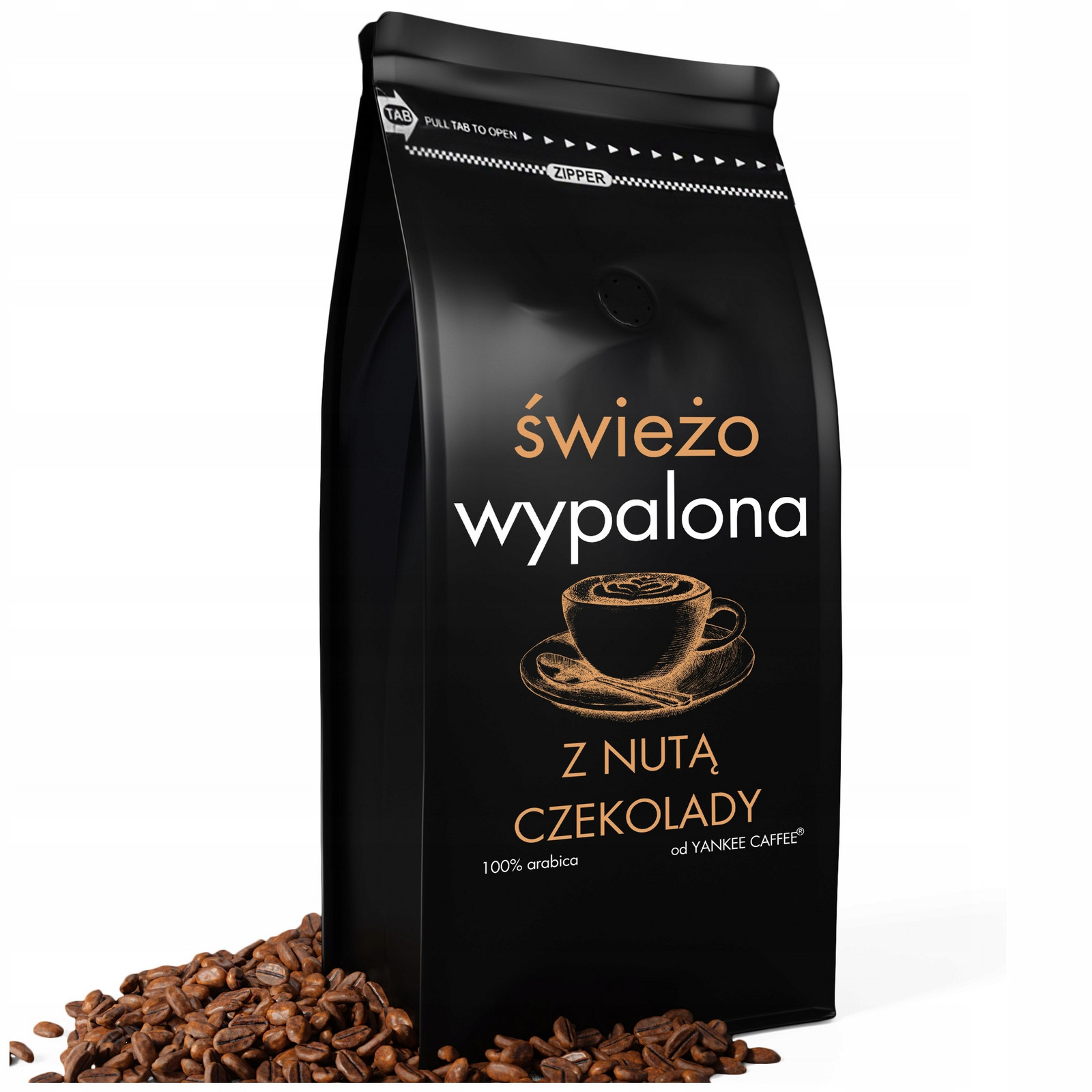 Káva zrnková 1kg Čerstvě Pražená 100% Arabica ochucená Čokoláda Do kávovaru