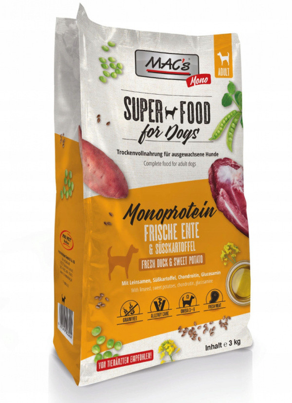 Mac's Food Adult Dog Monoproteinová Kachna 3 Kg