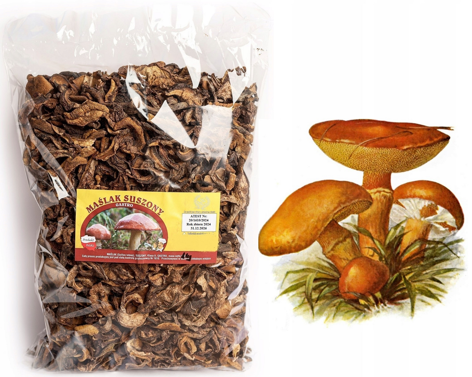 Máslo Krájené 1kg Polský Atest 2024 Nová Sklizeň houby sušené lesní