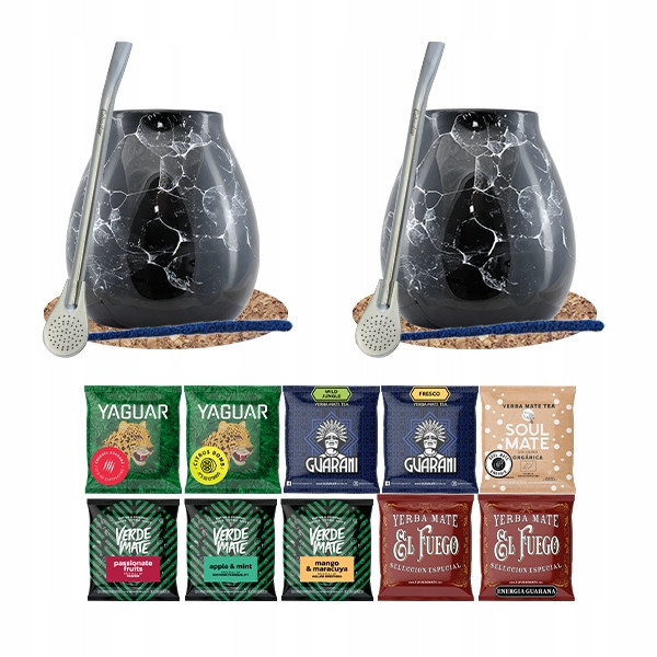 Yerba Mate Set pro dva 10 x 50g 500g Marmol