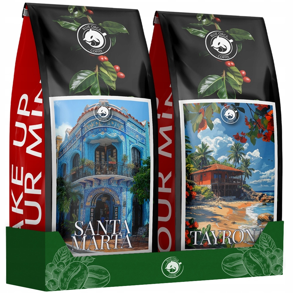 Káva zrnková 1 kg x2 Santa Marta Tayrona 100% Arabica Čerstvě pražená
