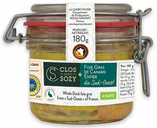 Foie Gras kachna Canard Entier du Sud Quest 180g