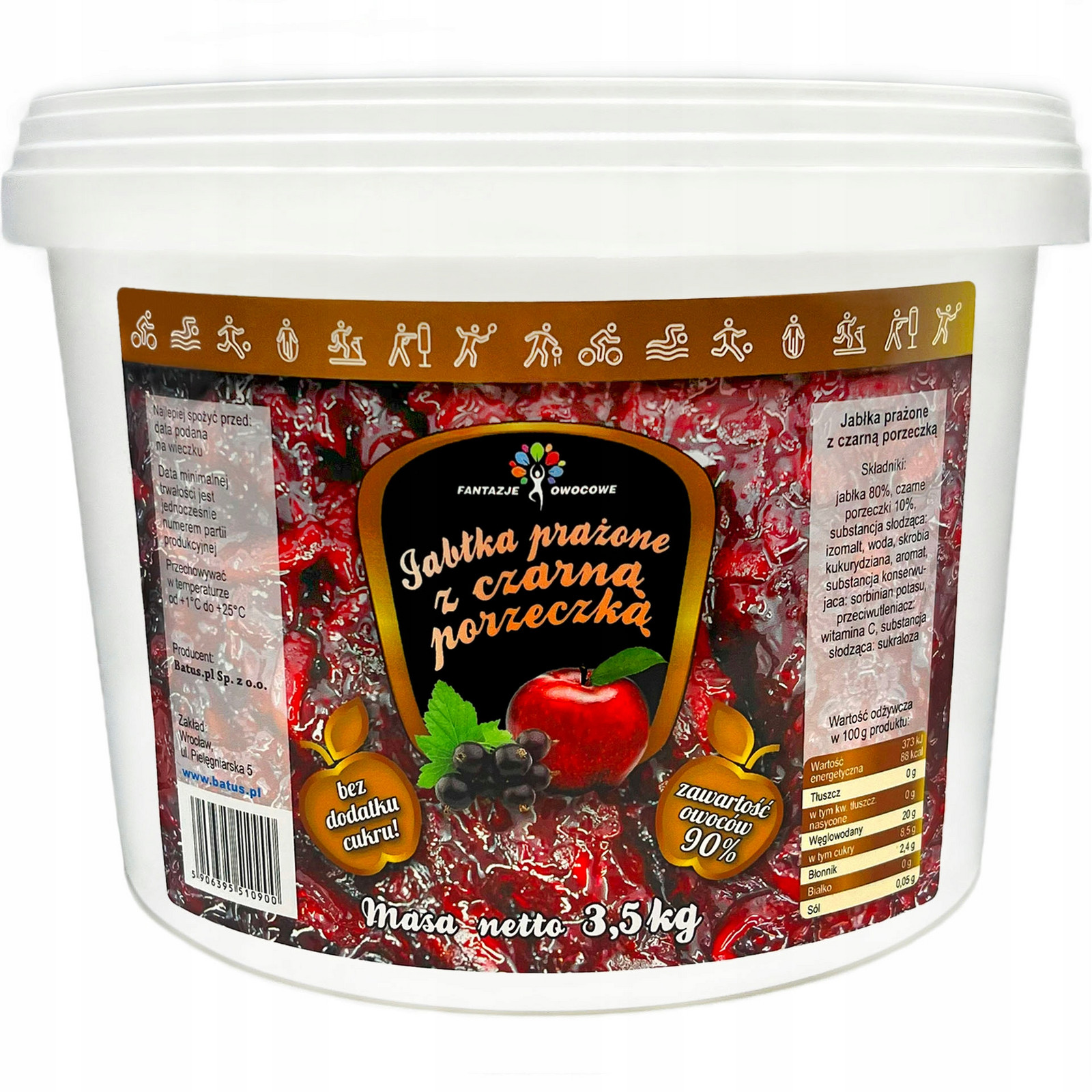 Jablka Pražená S Černým Rybízem Nulový Cukr Fruželina 3,5 Kg