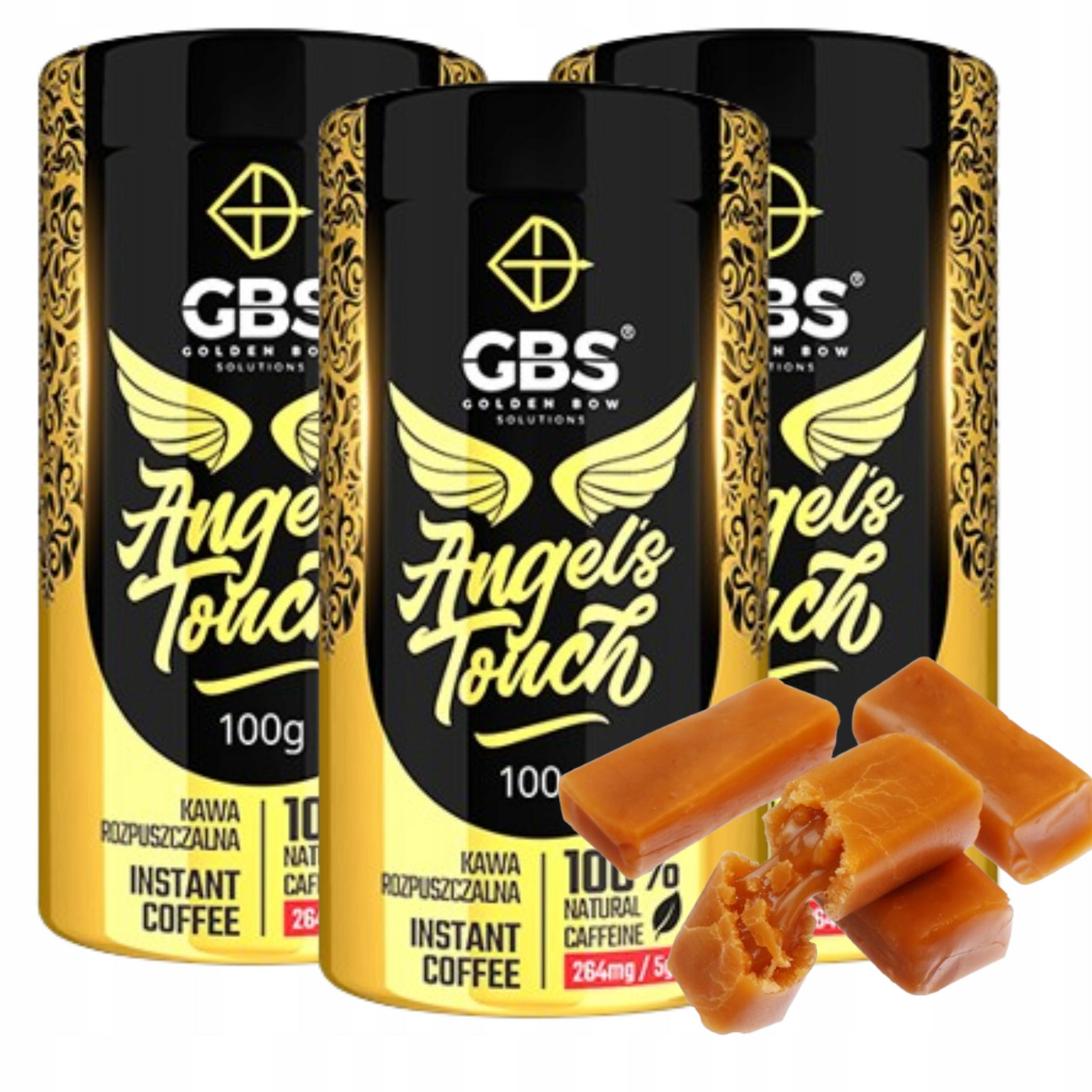 Káva Gbs Angels Touch rozpustná 3pack [3x100g], příchuť: Kravička