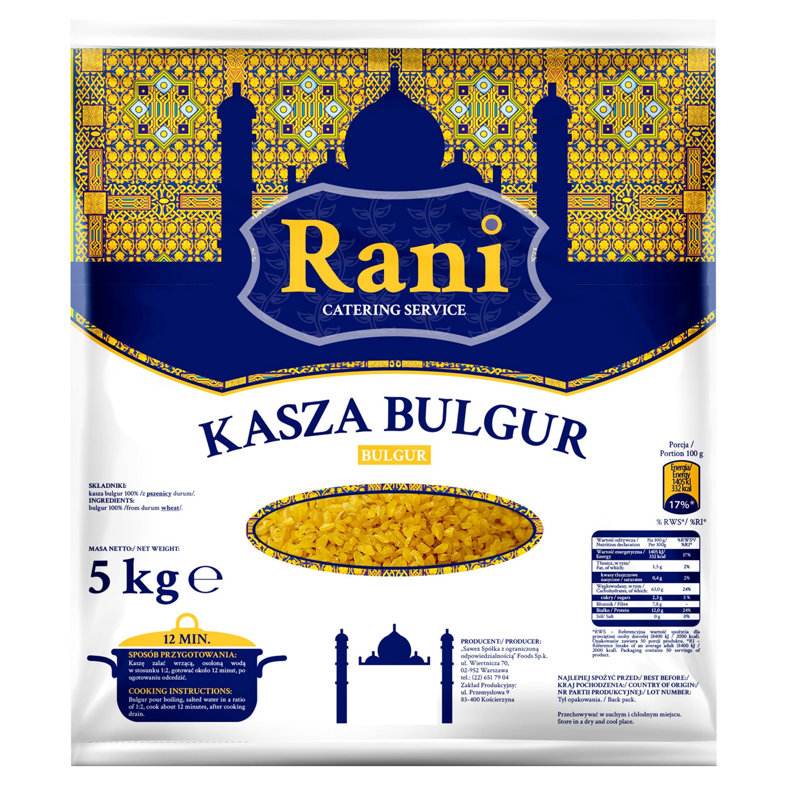 Bulgur sypká 5 kg Rani