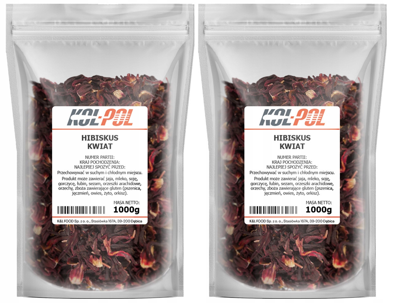 Hibiskus 2kg Sušený ibiškový květ malá kvalita