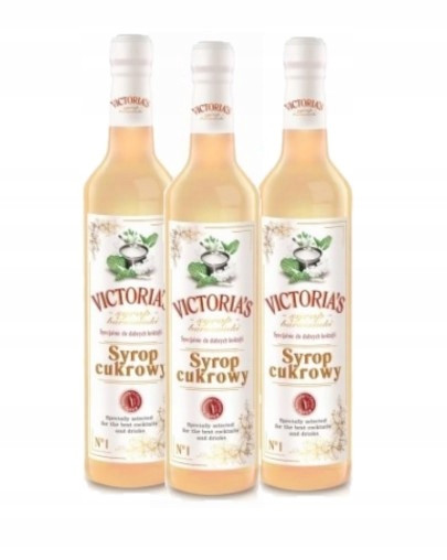 Barmanský sirup cukrový Victoria's 490ml Sada 3 x 490ml