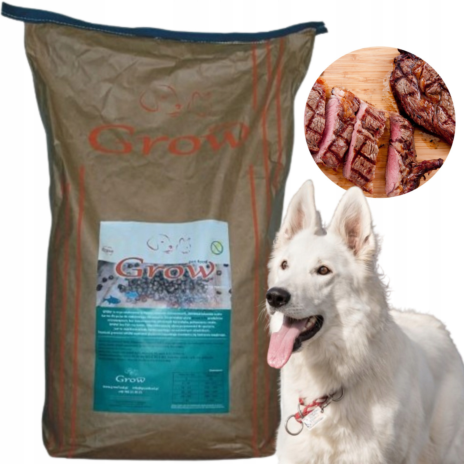 Grow Kachna S Rybou Dospělý L Bezlepková Suché Krmivo pro psa Adult Dog 7 kg