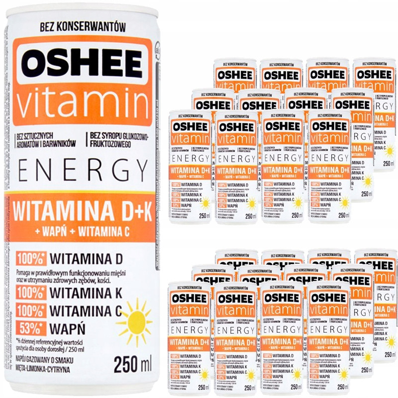 Oshee Vitamin Energy Vitamín D+k 24x250ml